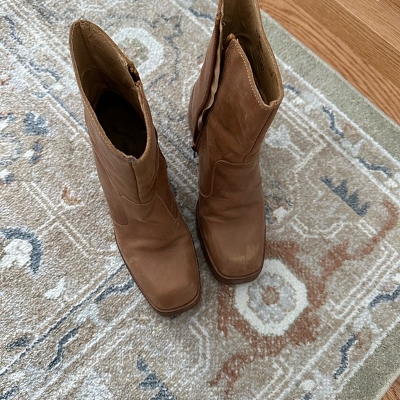 Free People Ruby platform boots in brown leather - Picture 2 of 4